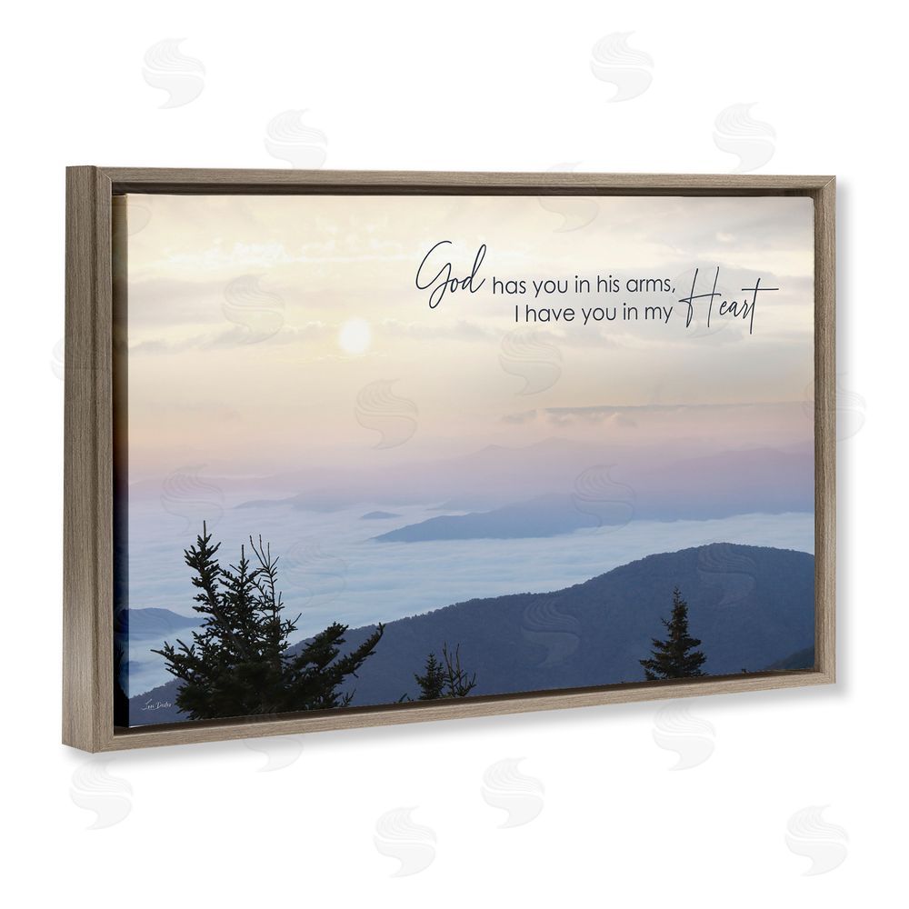 Lori Deiter In My Heart Grief Brown Floating Frame Canvas Wall Art Print