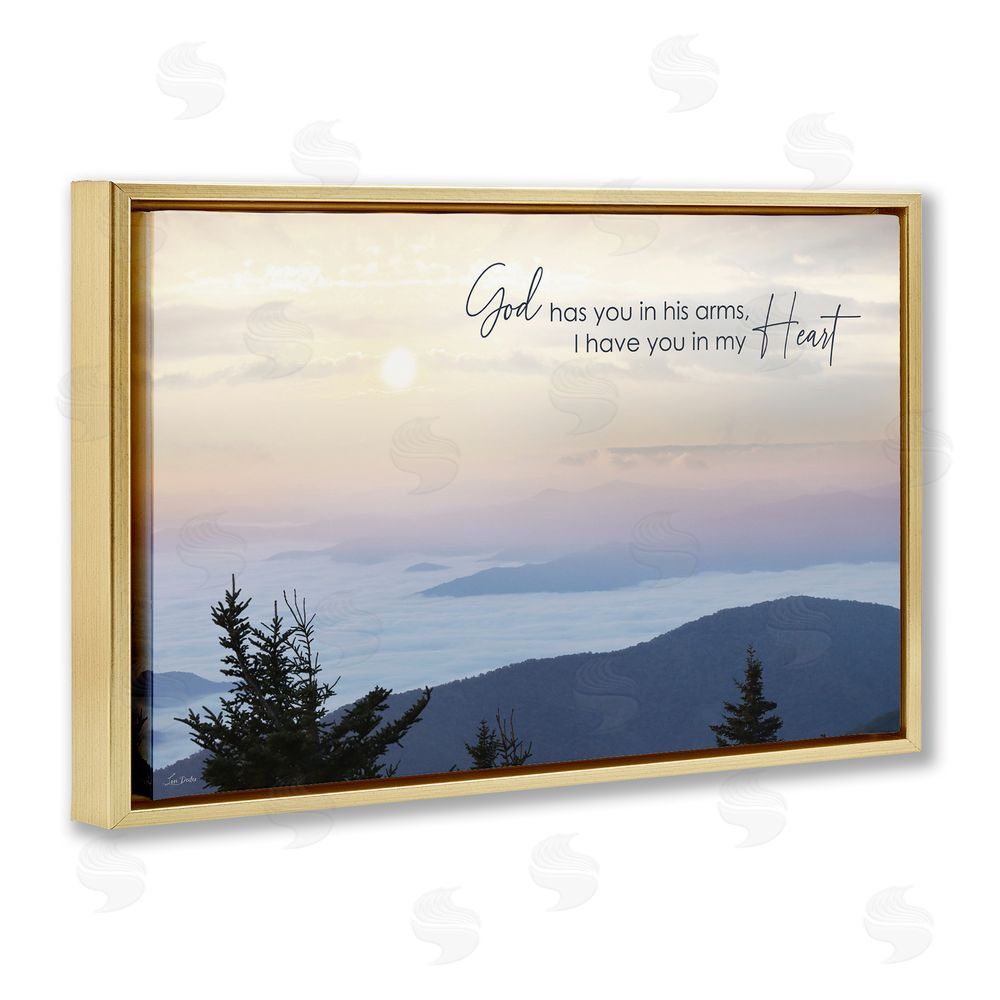 Lori Deiter In My Heart Grief Gold Floating Frame Canvas Wall Art Print