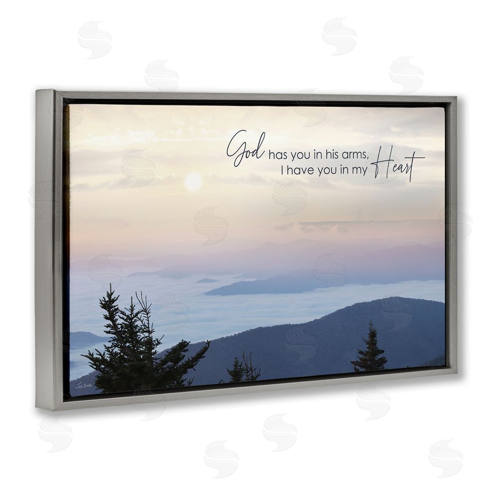 Lori Deiter In My Heart Grief Gray Floating Frame Canvas Wall Art Print