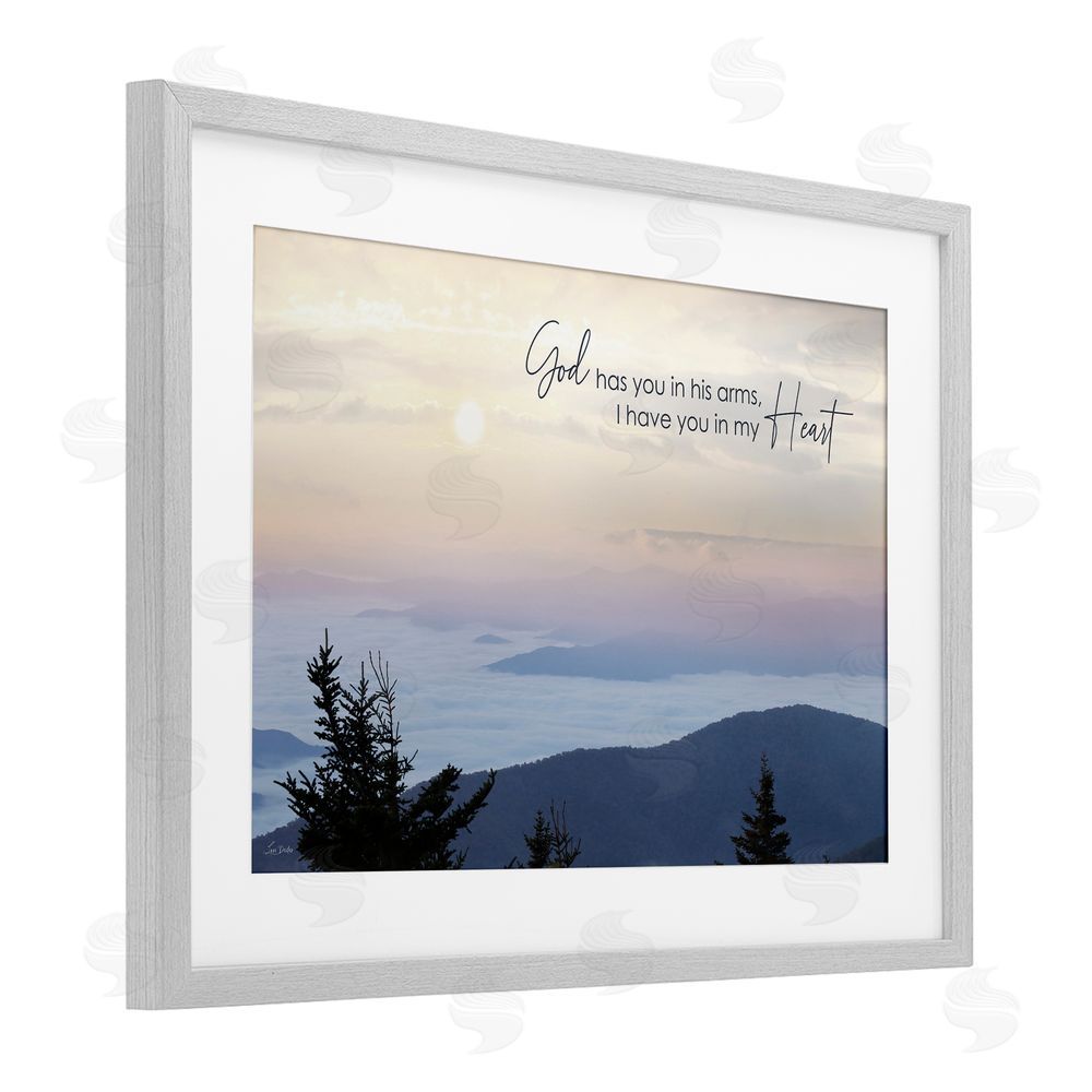 Lori Deiter In My Heart Grief Gray Framed Print Under Glass with White Mat Wall Art