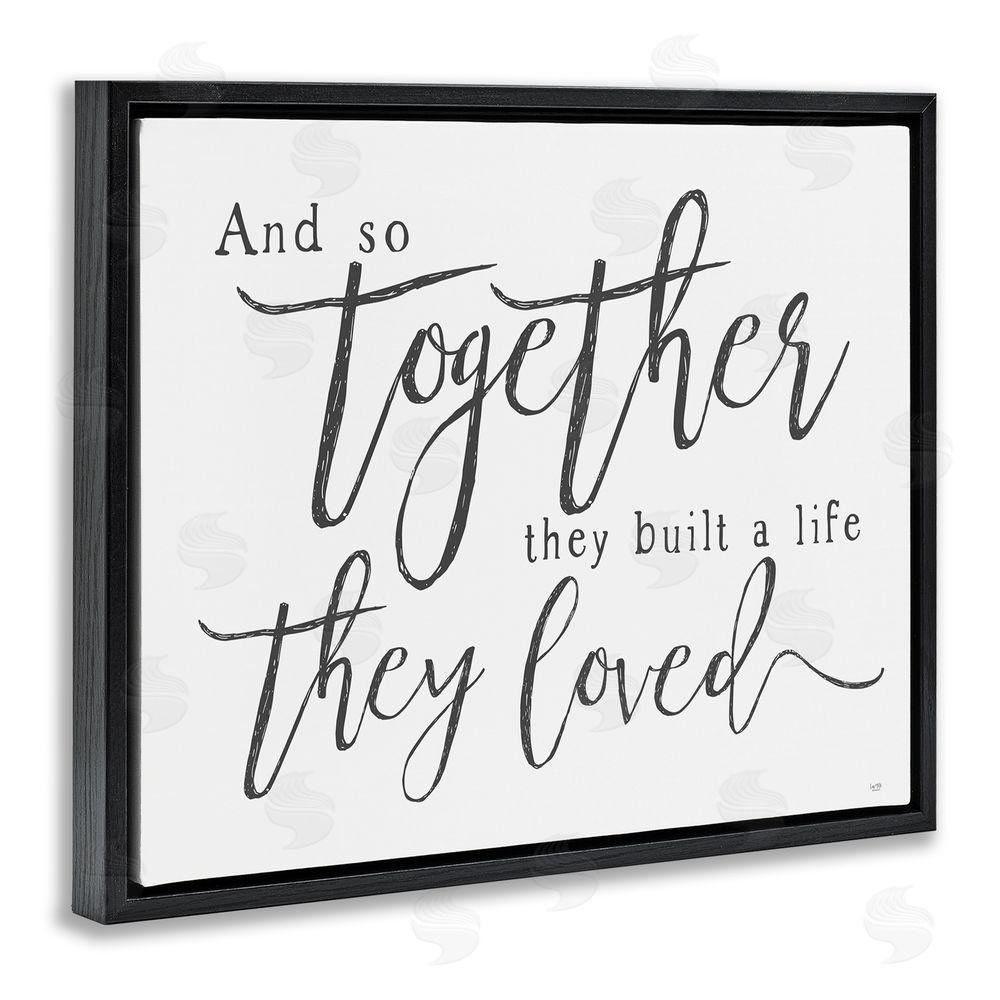 Lux + Me Designs Together A Life They Loved Black Floating Frame Canvas Wall Art Print