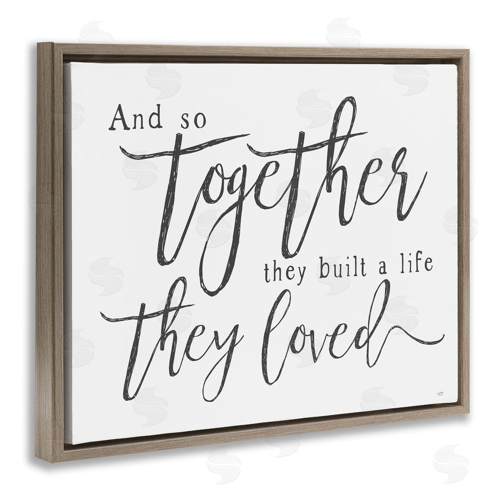 Lux + Me Designs Together A Life They Loved Brown Floating Frame Canvas Wall Art Print