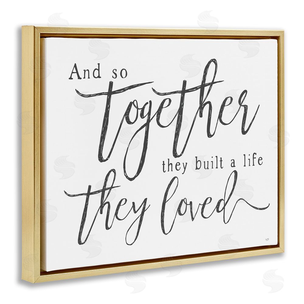 Lux + Me Designs Together A Life They Loved Gold Floating Frame Canvas Wall Art Print