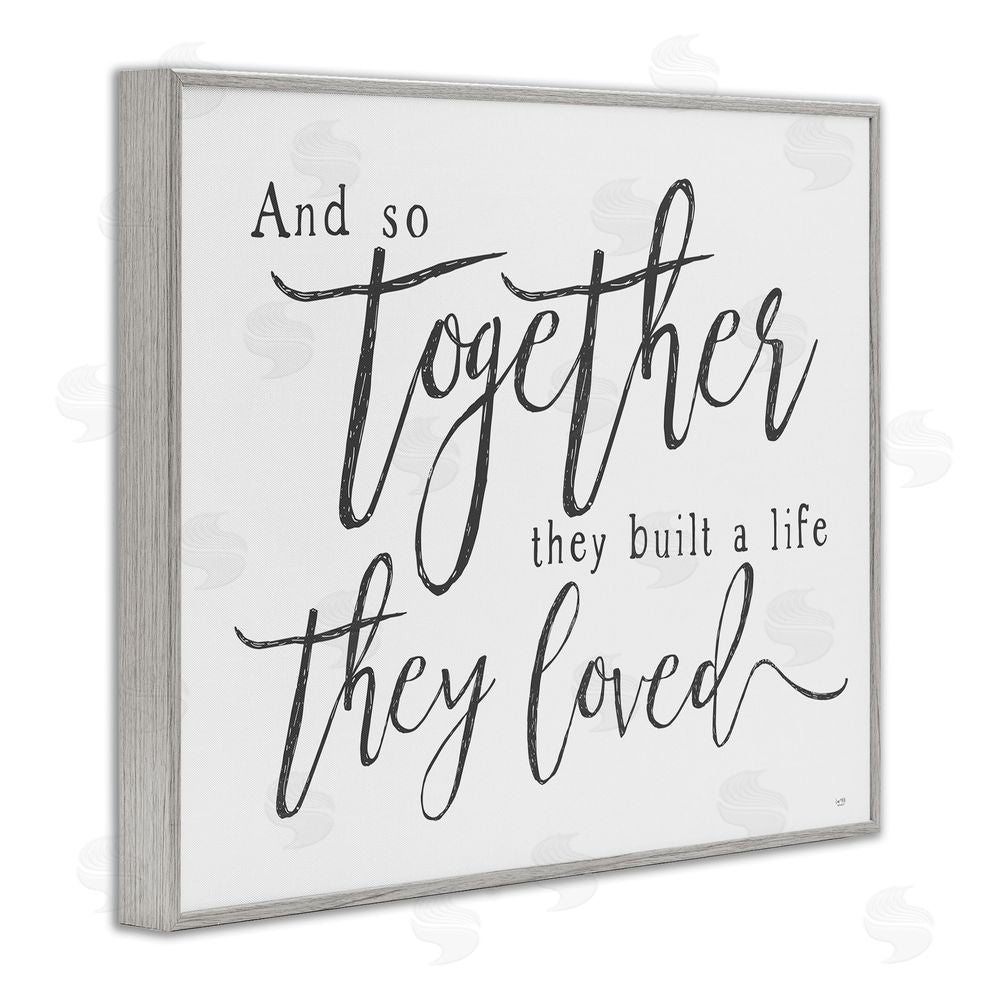 Lux + Me Designs Together A Life They Loved Gray Framed Giclee Wall Art Print