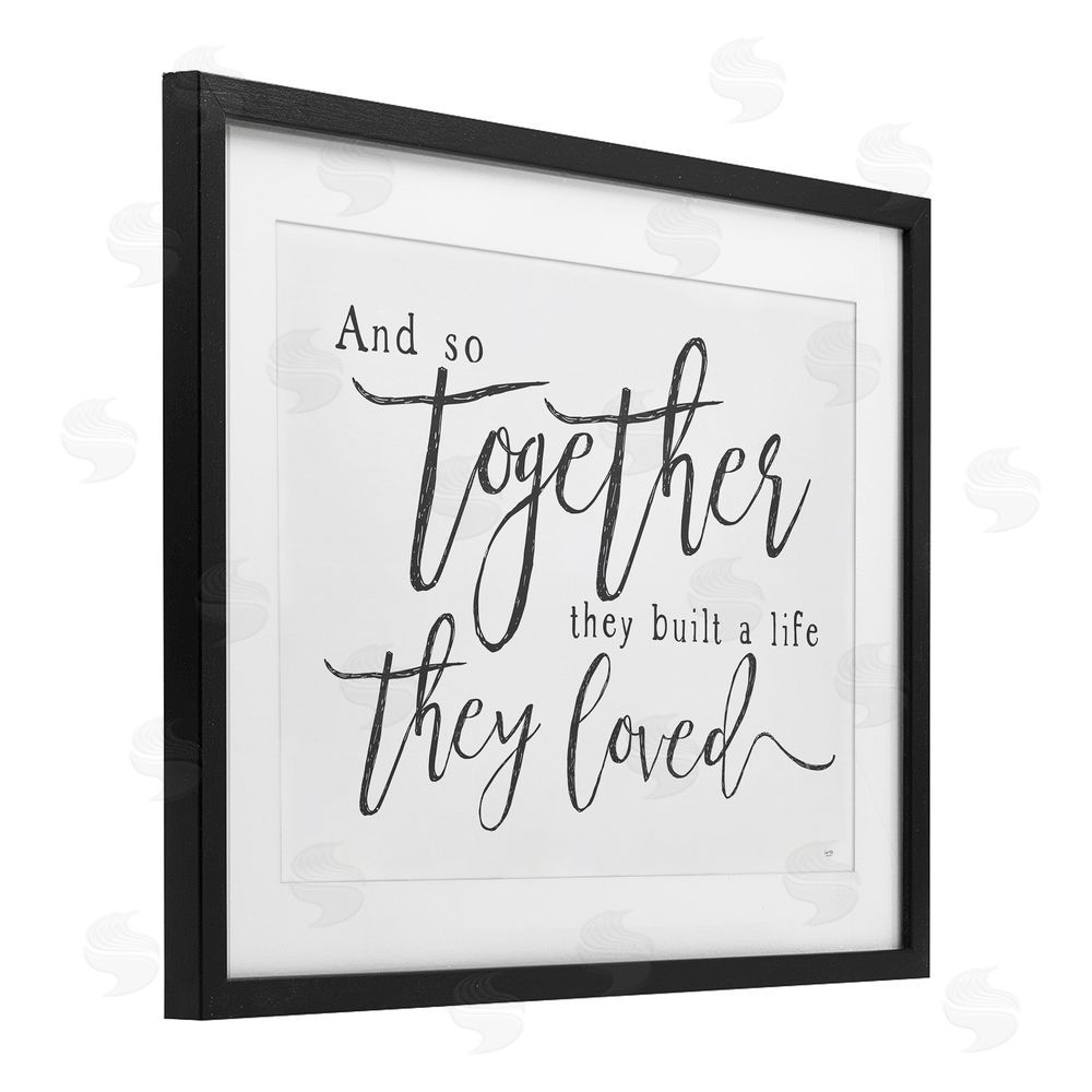 Lux + Me Designs Together A Life They Loved Black Framed Print Under Glass with White Mat Wall Art