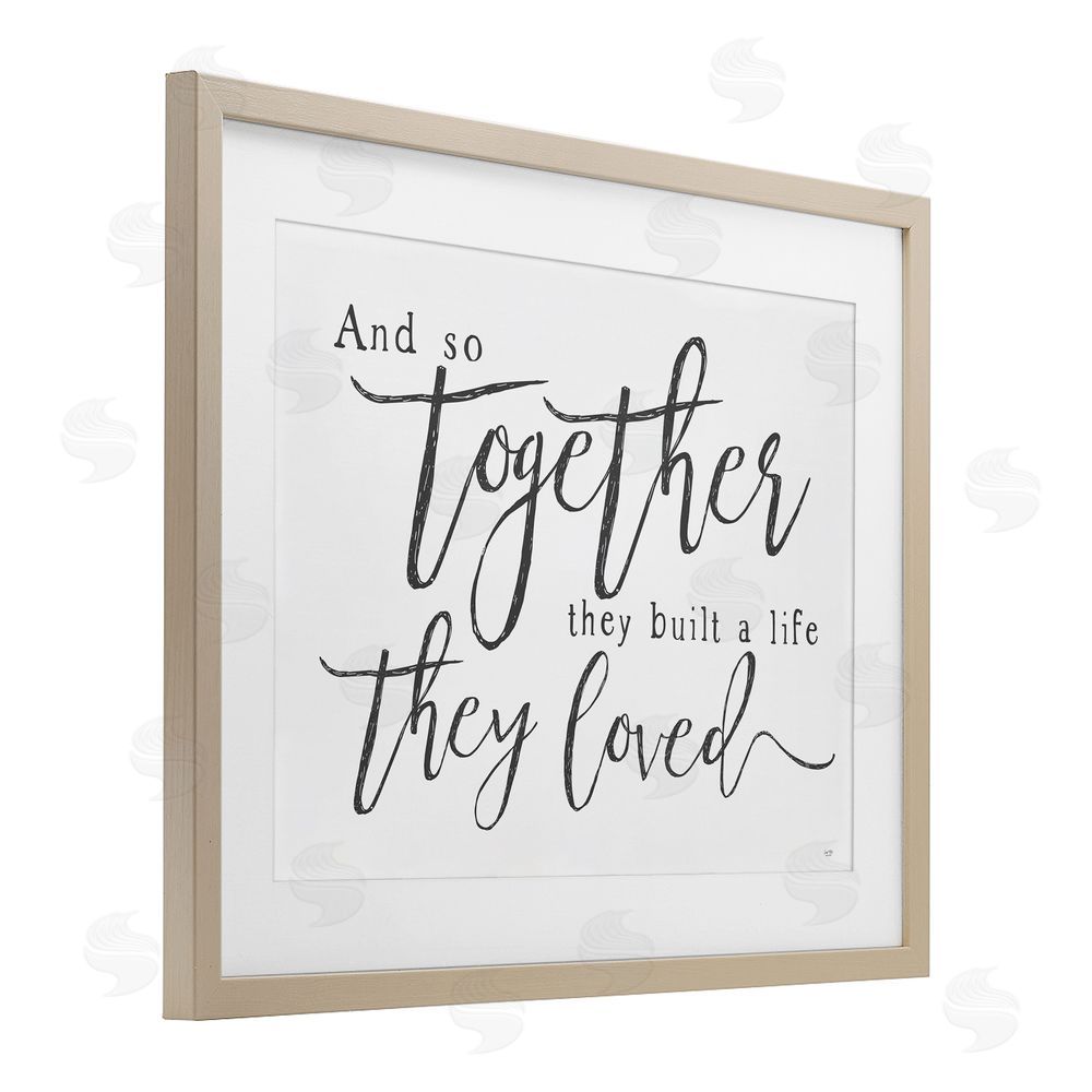 Lux + Me Designs Together A Life They Loved Birch Framed Print Under Glass with White Mat Wall Art