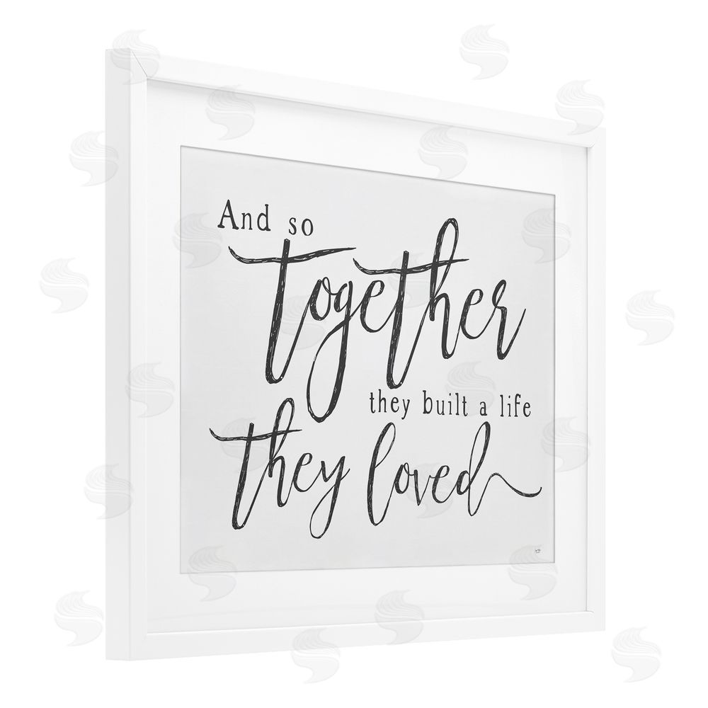 Lux + Me Designs Together A Life They Loved White Framed Print Under Glass with Mat Wall Art