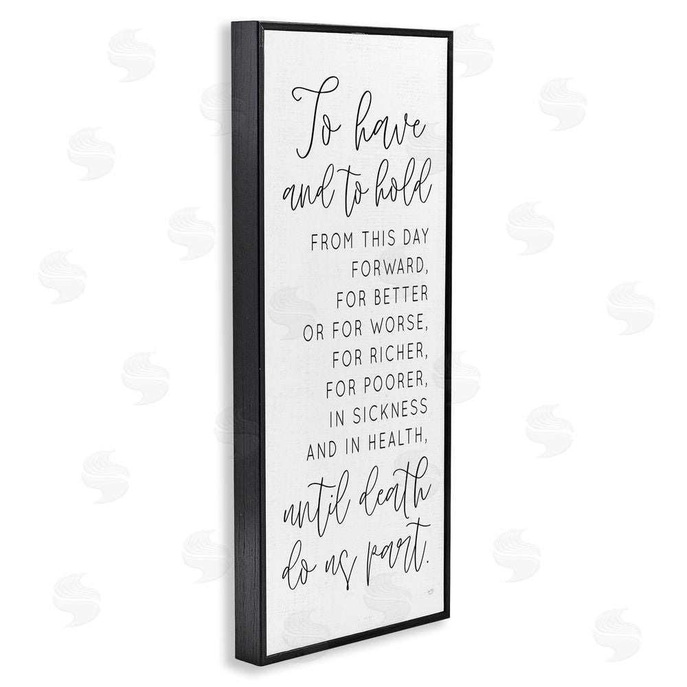 Lux + Me Designs To Have and To Hold Black Framed Giclee Wall Art Print