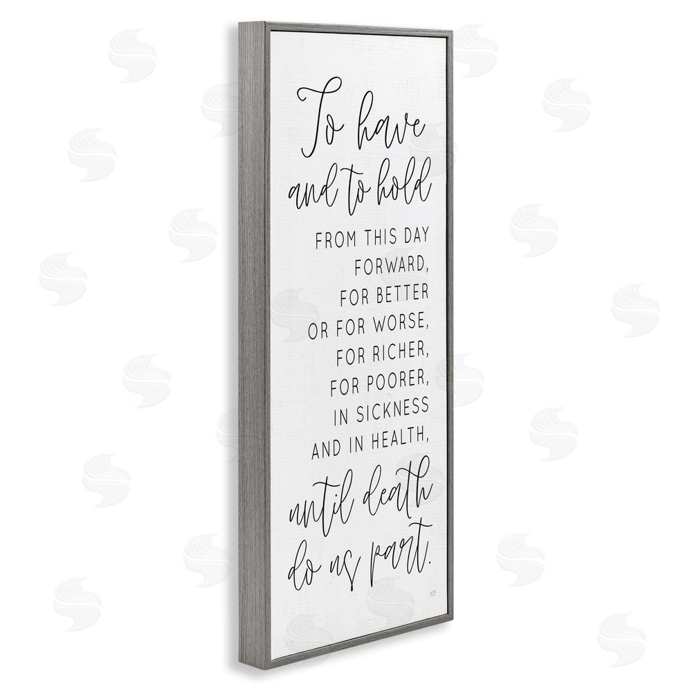 Lux + Me Designs To Have and To Hold Gray Framed Giclee Wall Art Print