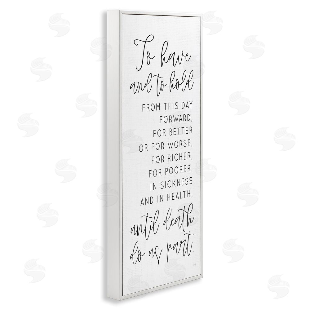 Lux + Me Designs To Have and To Hold White Framed Giclee Wall Art Print