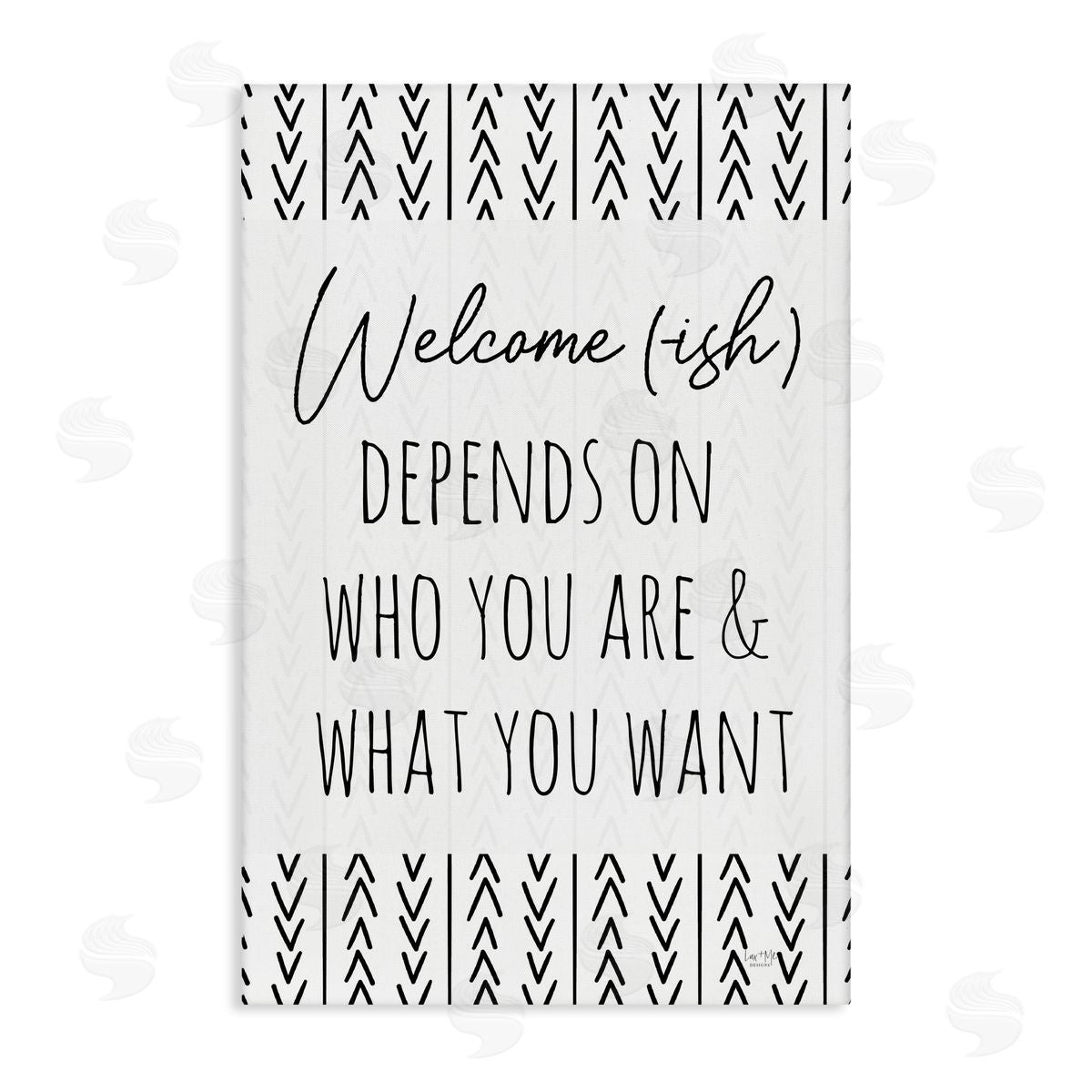 Lux + Me Designs Welcome-Ish Depends On... Canvas Wall Art Print