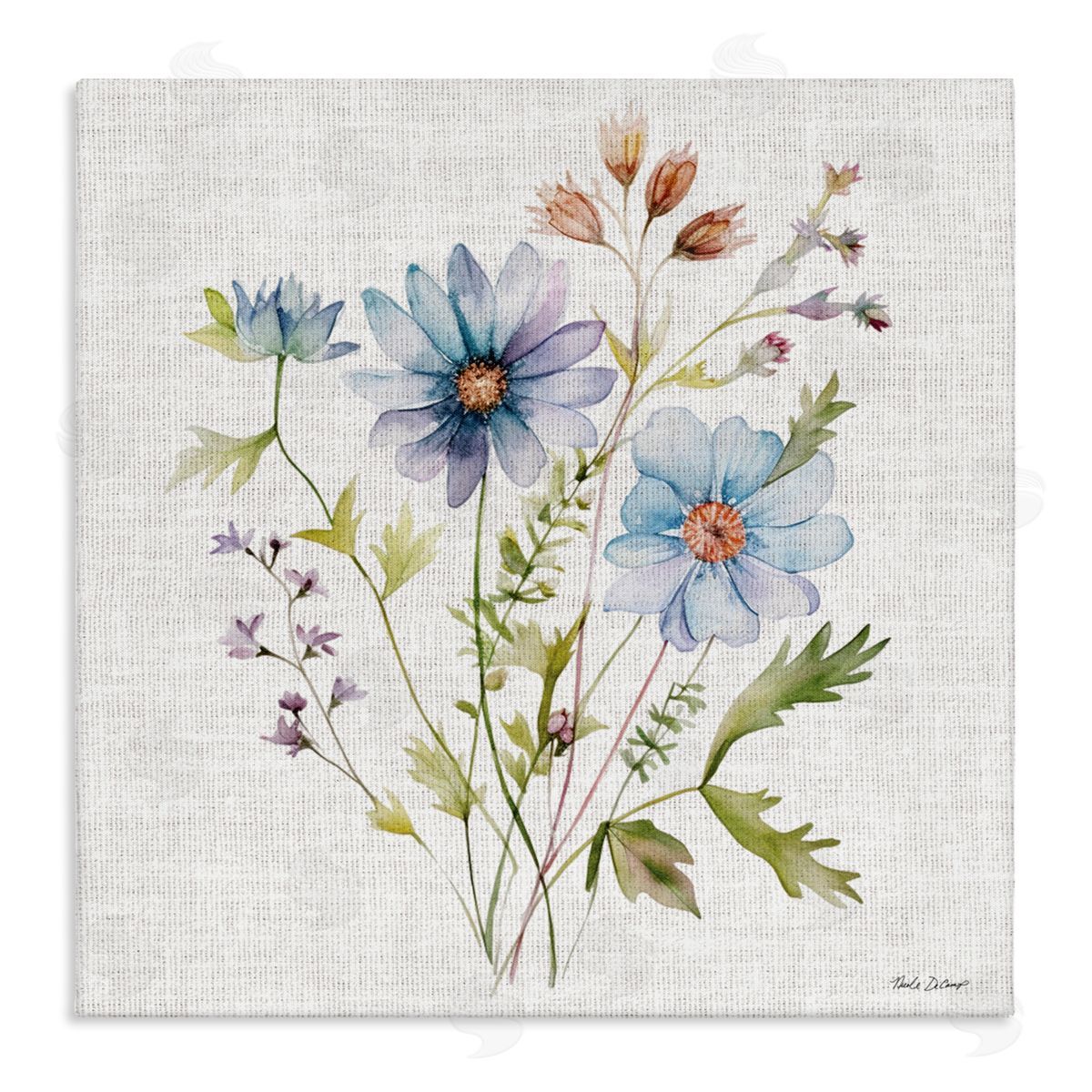 Nicole DeCamp Wild Floral Botanical Bundle Canvas Wall Art Print