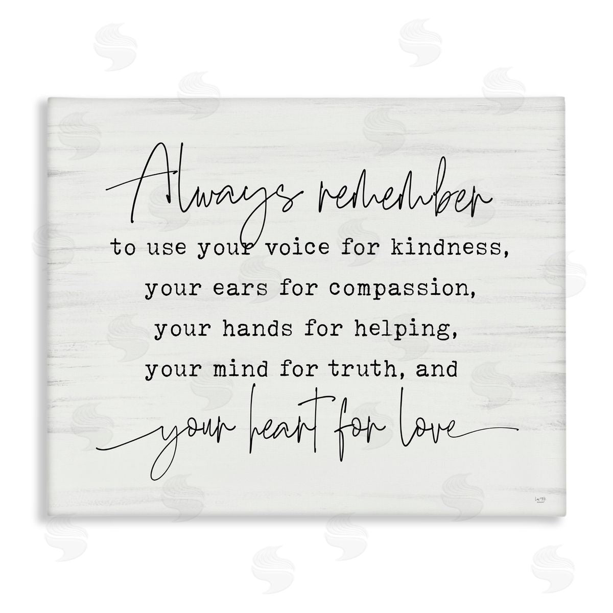 Lux + Me Designs Always Remember Heart For Love Canvas Wall Art Print