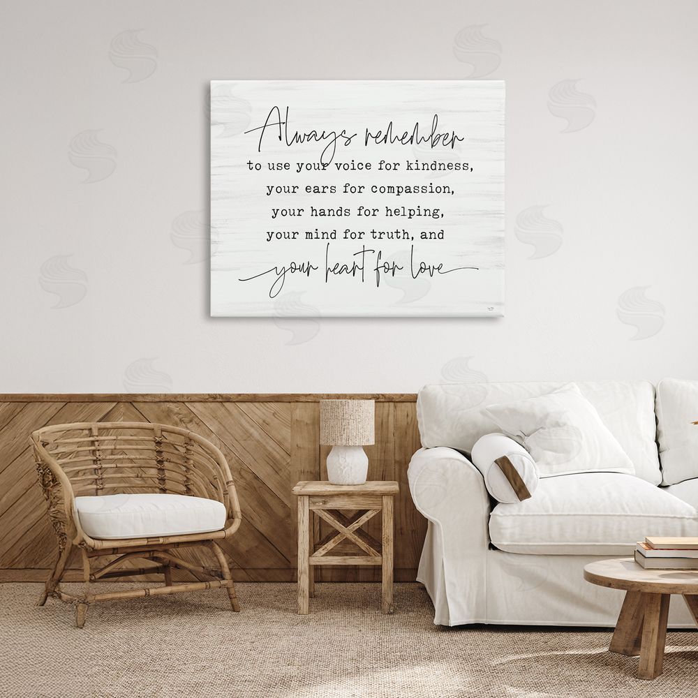 Lux + Me Designs Always Remember Heart For Love Canvas Art on Wall