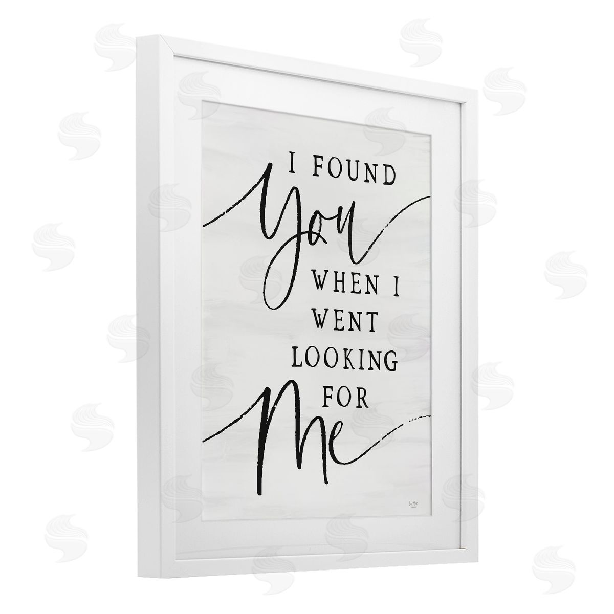 Lux + Me Designs I Found You Inspirational White Framed Print Under Glass with Mat Wall Art