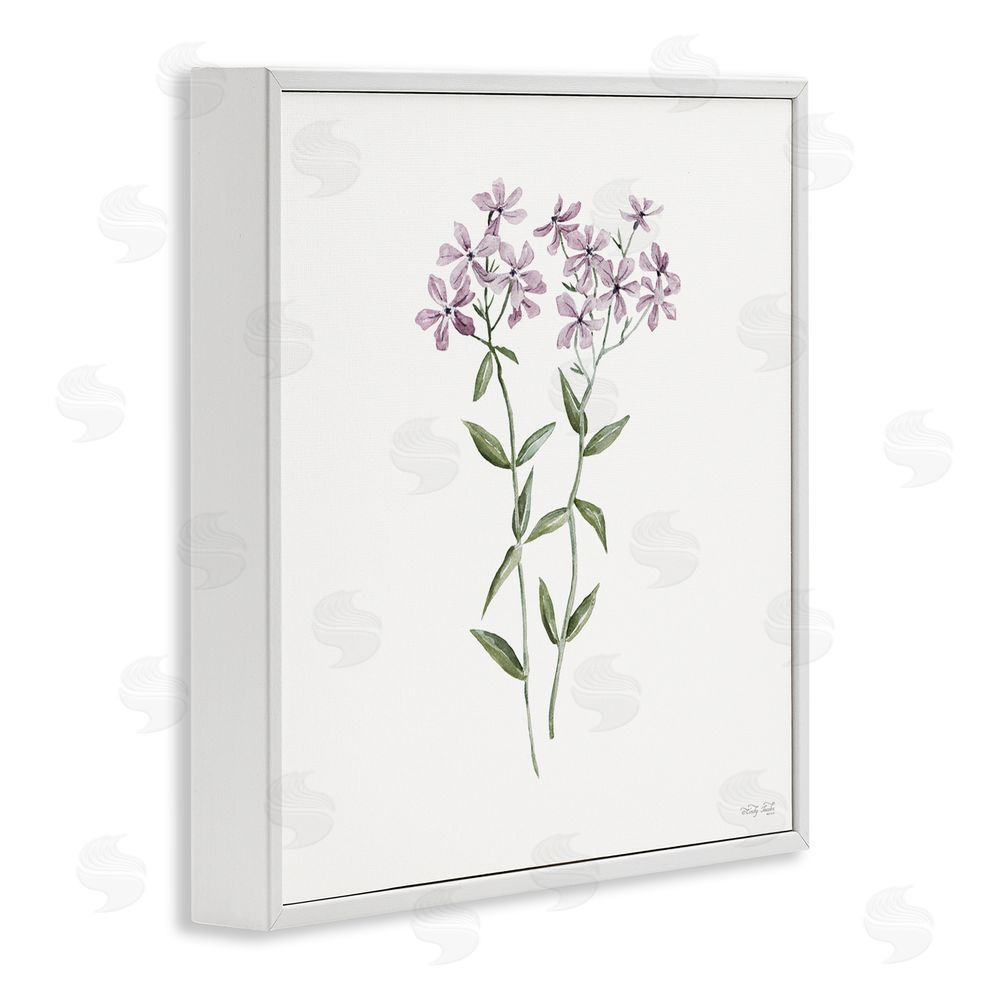Cindy Jacobs Purple Phlox Botanical White Framed Giclee Wall Art Print