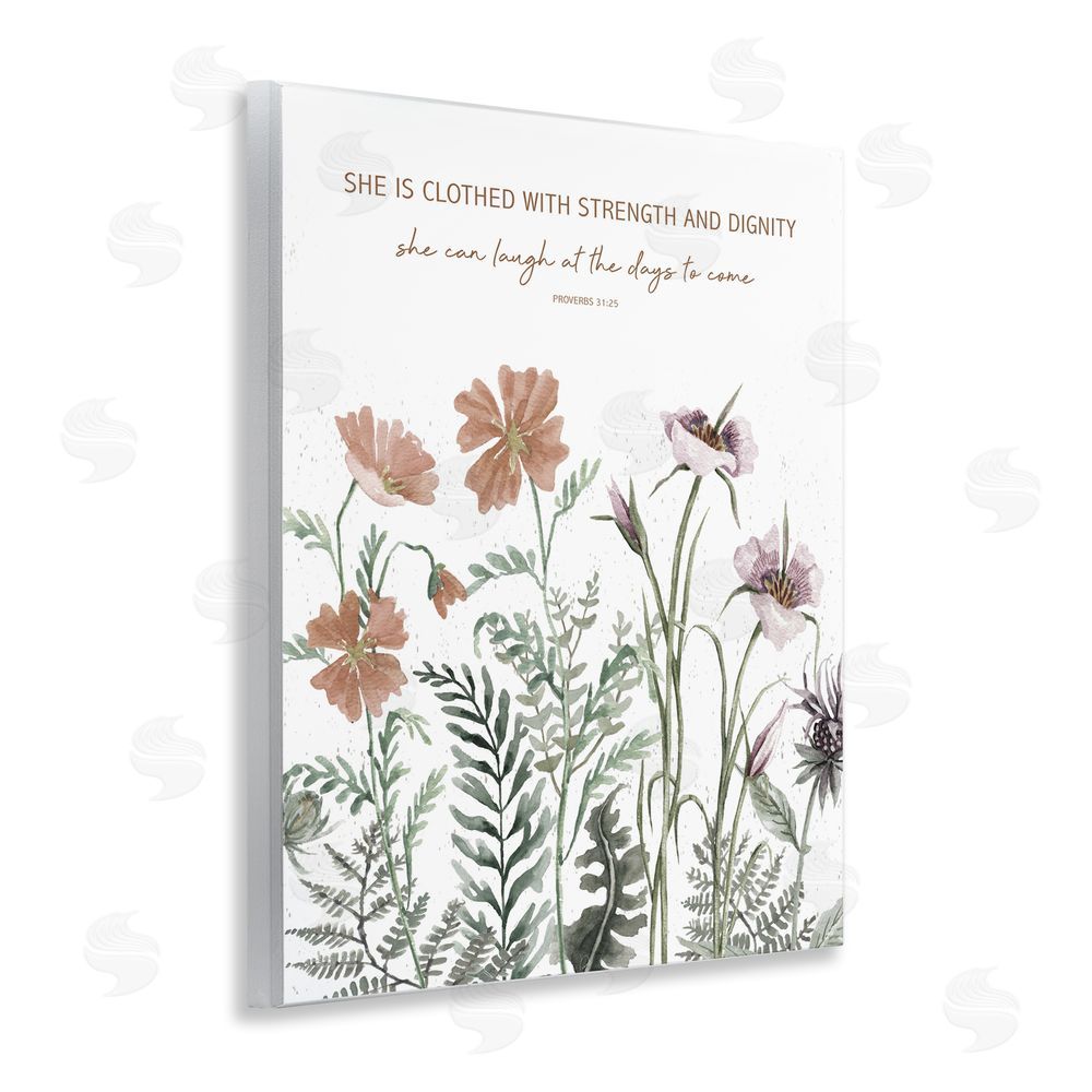 Cindy Jacobs Clothed with Strength Botanicals Wall Plaque Art Print