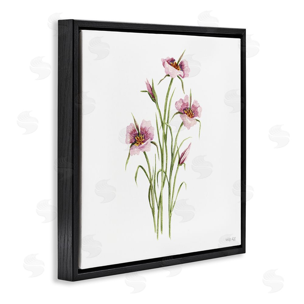 Cindy Jacobs Fuchsia Mariposa Botanical Black Floating Frame Canvas Wall Art Print