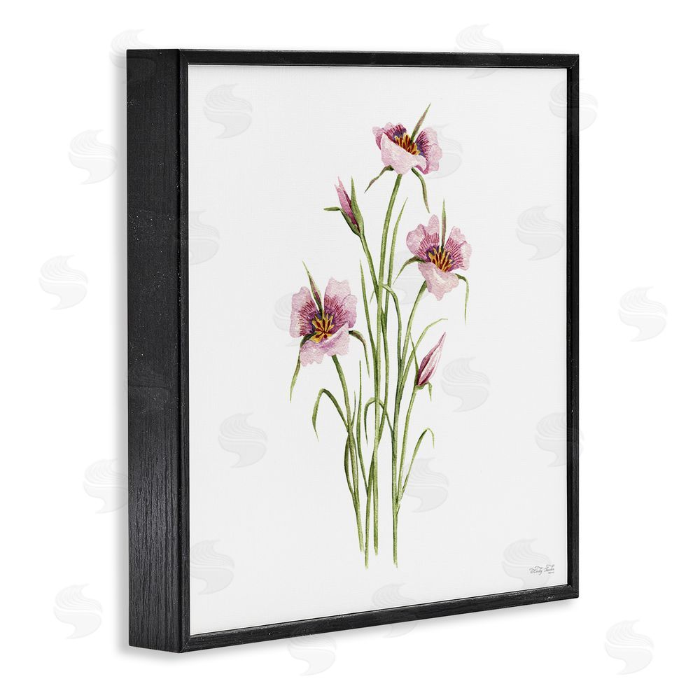 Cindy Jacobs Fuchsia Mariposa Botanical Black Framed Giclee Wall Art Print