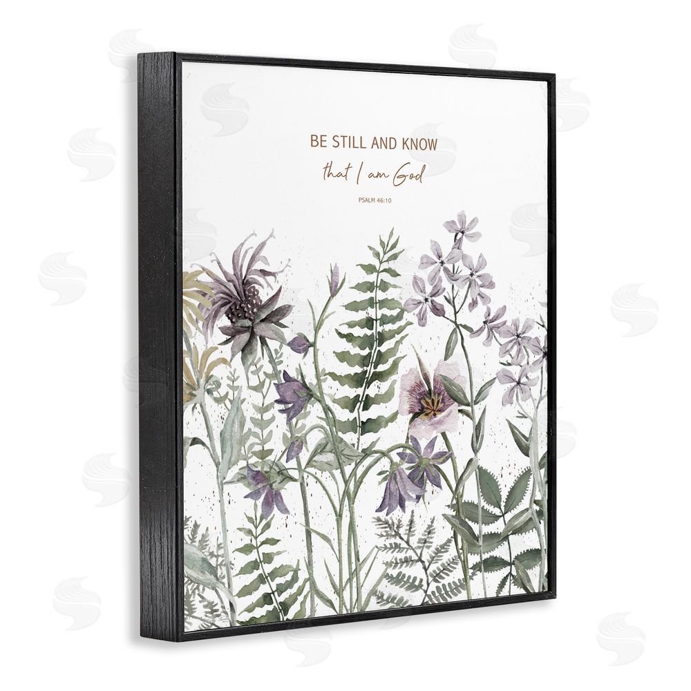 Cindy Jacobs Be Still and Know Botanicals Black Framed Giclee Wall Art Print