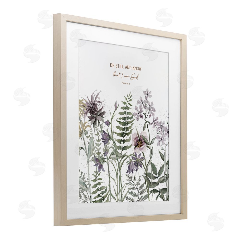 Cindy Jacobs Be Still and Know Botanicals Birch Framed Print Under Glass with White Mat Wall Art