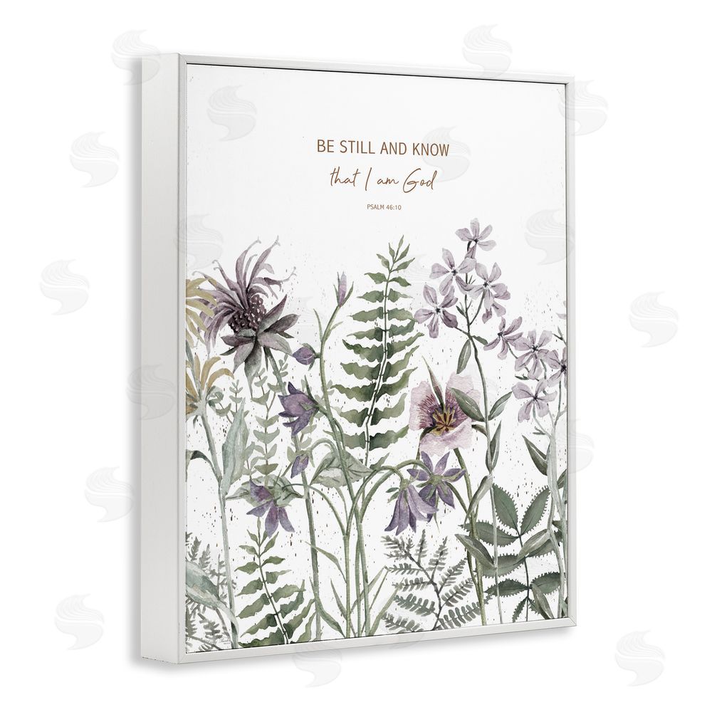 Cindy Jacobs Be Still and Know Botanicals White Framed Giclee Wall Art Print