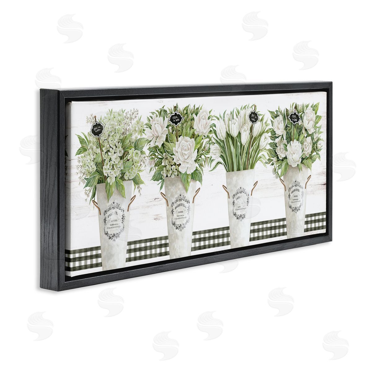 Cindy Jacobs Marche aux Fleurs Black Floating Frame Canvas Wall Art Print