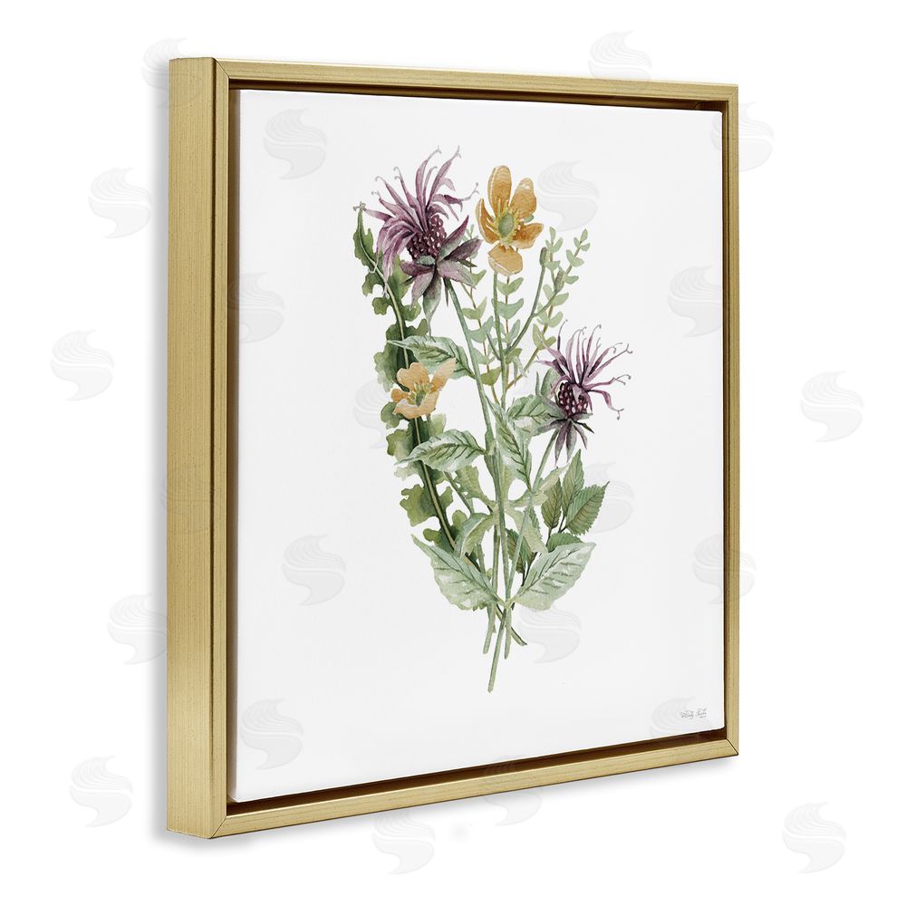 Cindy Jacobs Lush Botanical Mix Gold Floating Frame Canvas Wall Art Print
