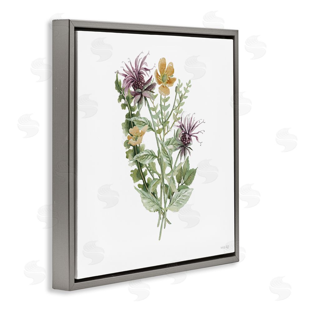 Cindy Jacobs Lush Botanical Mix Gray Floating Frame Canvas Wall Art Print