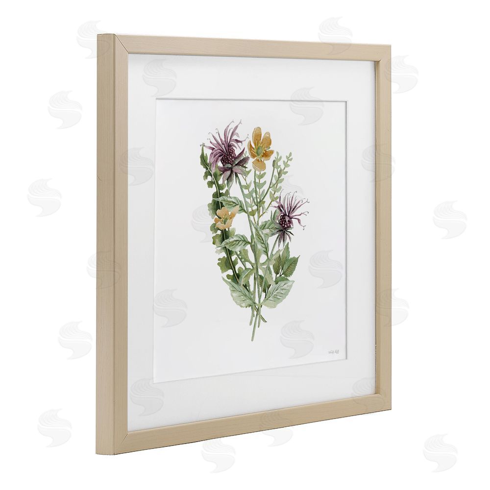 Cindy Jacobs Lush Botanical Mix Birch Framed Print Under Glass with White Mat Wall Art