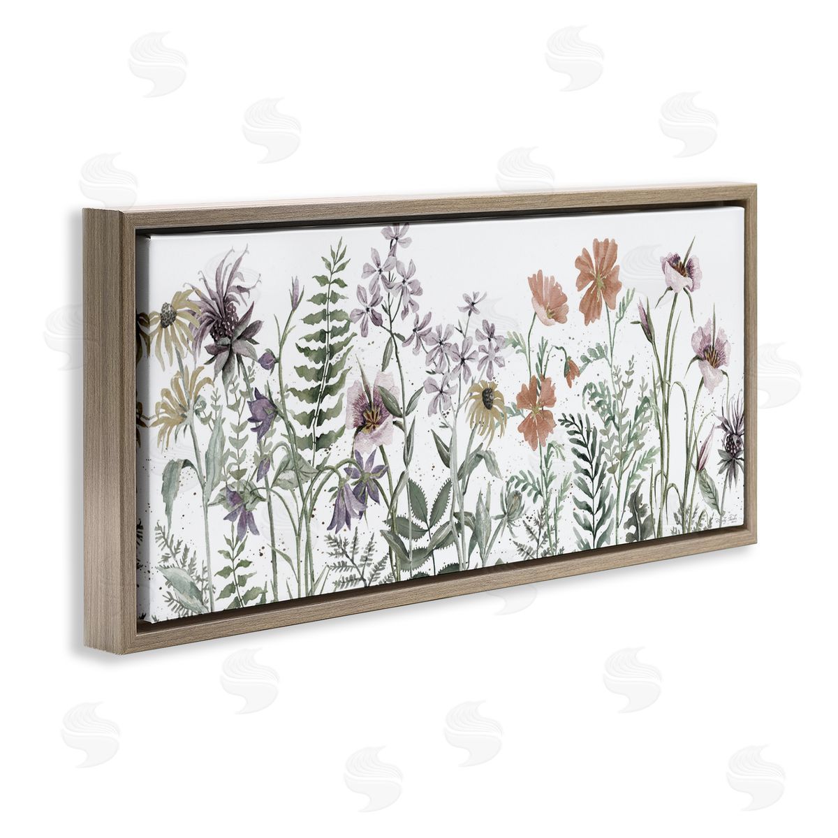 Cindy Jacobs Lush Summer Botanicals Brown Floating Frame Canvas Wall Art Print