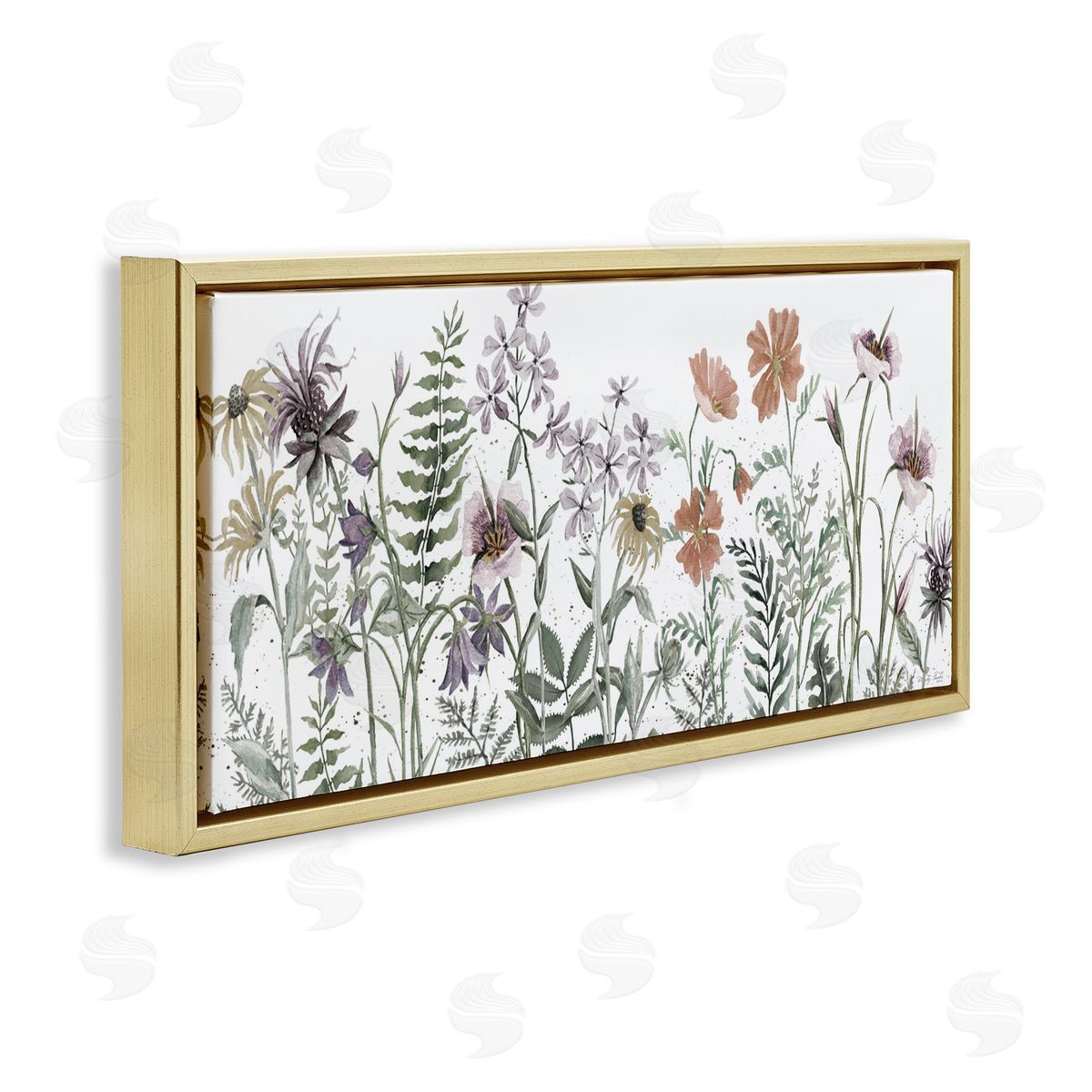 Cindy Jacobs Lush Summer Botanicals Gold Floating Frame Canvas Wall Art Print