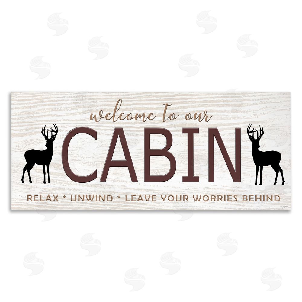 Seven Trees Design Leave Worries Behind Cabin Canvas Wall Art Print