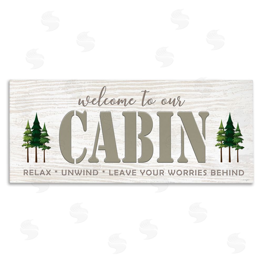 Seven Trees Design Cabin Welcome Nature Escape Canvas Wall Art Print