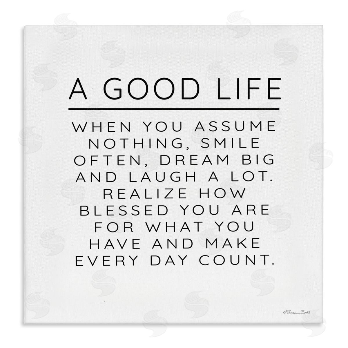 Susan Ball A Good Life Blessings Canvas Wall Art Print