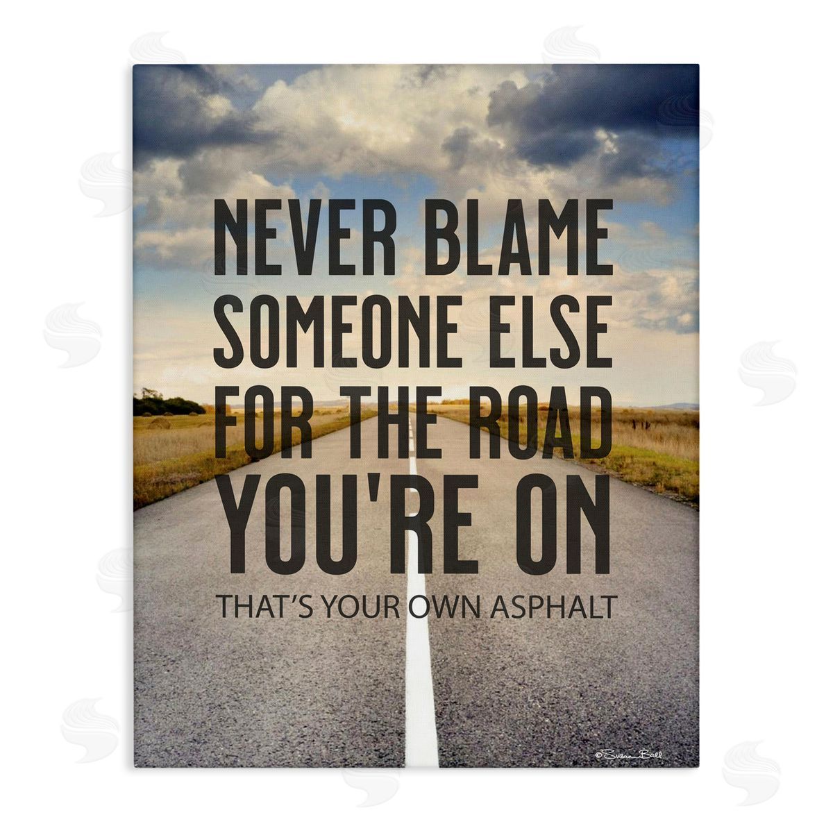 Susan Ball Your Own Asphalt Pun Canvas Wall Art Print