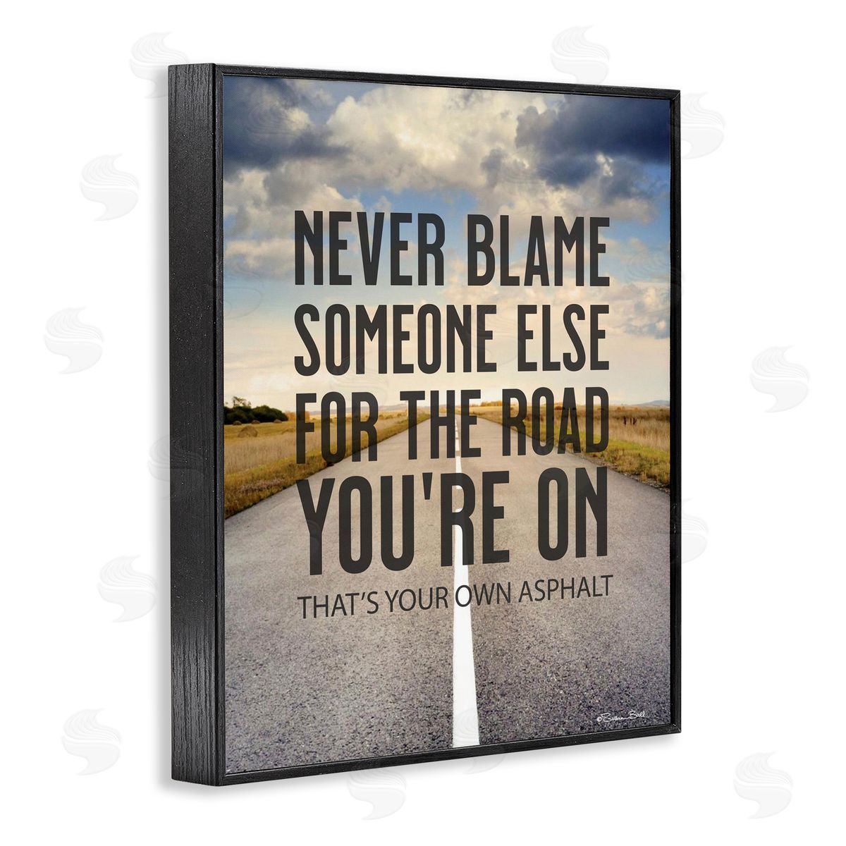 Susan Ball Your Own Asphalt Pun Black Framed Giclee Wall Art Print