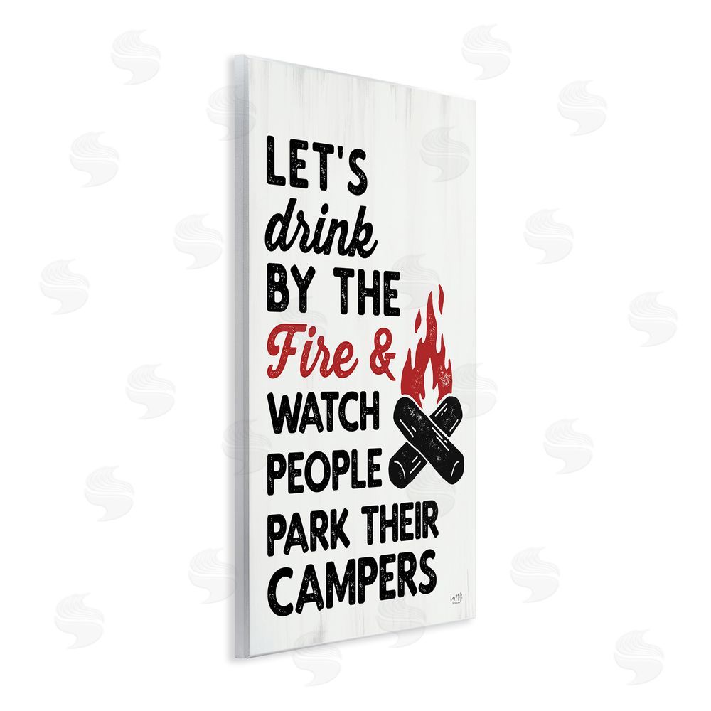 Lux + Me Designs Let's Drink by the Fire Wall Plaque Art Print