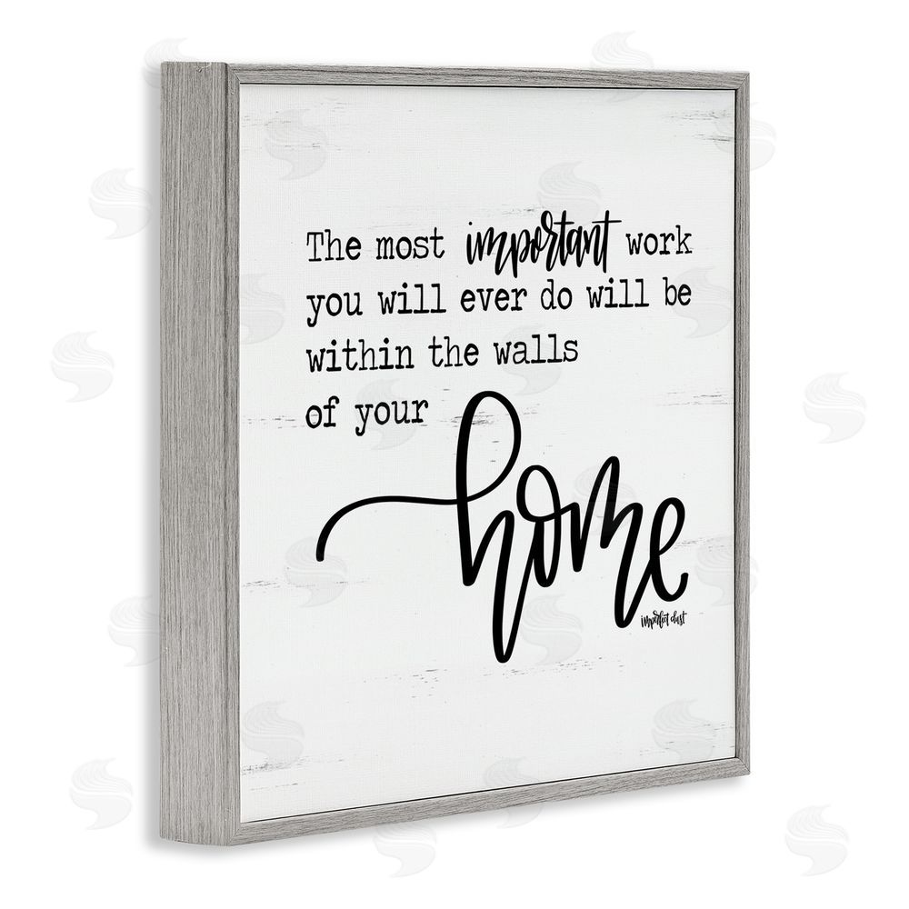 Imperfect Dust Within Walls of Your Home Gray Framed Giclee Wall Art Print