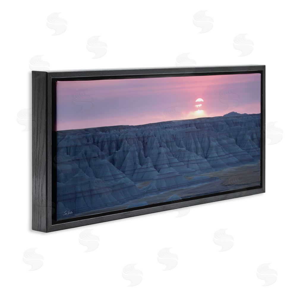 Lori Deiter Sunrise Symphony Pink Sky Black Floating Frame Canvas Wall Art Print