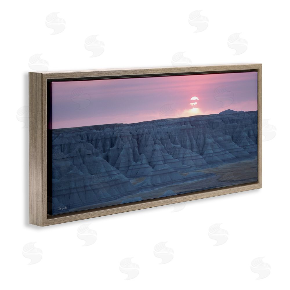 Lori Deiter Sunrise Symphony Pink Sky Brown Floating Frame Canvas Wall Art Print