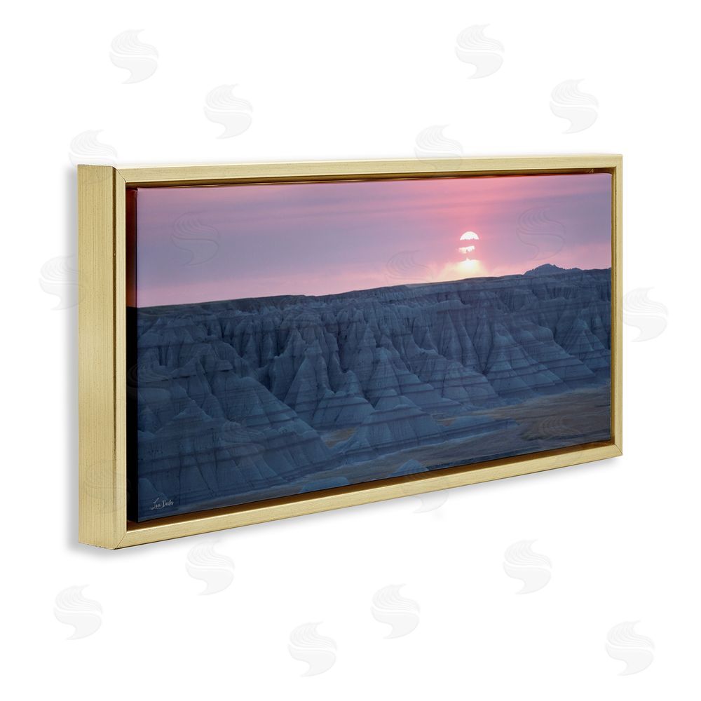 Lori Deiter Sunrise Symphony Pink Sky Gold Floating Frame Canvas Wall Art Print