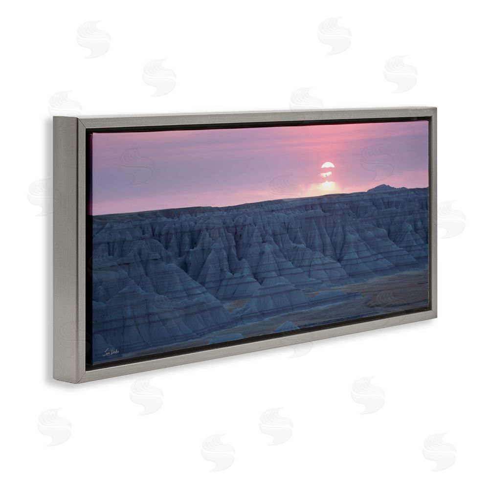 Lori Deiter Sunrise Symphony Pink Sky Gray Floating Frame Canvas Wall Art Print