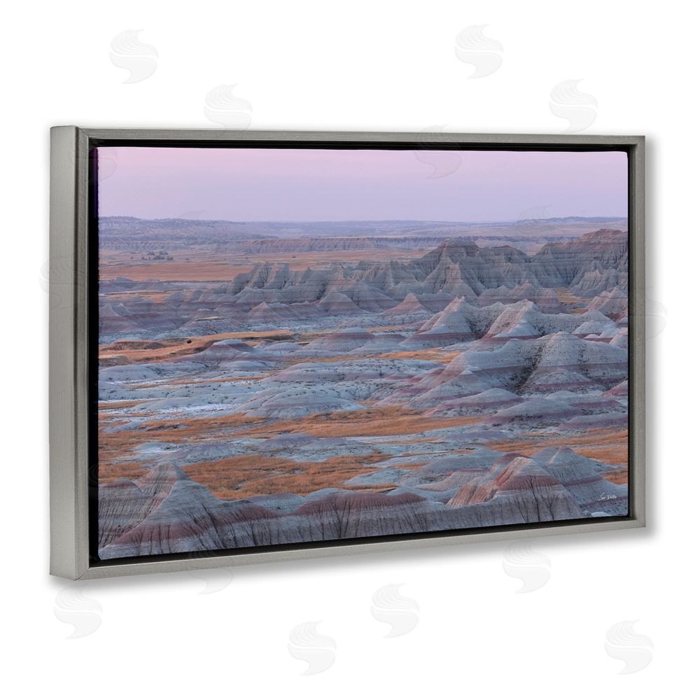 Lori Deiter Badlands Kaleidoscope Rocky Landscape Gray Floating Frame Canvas Wall Art Print