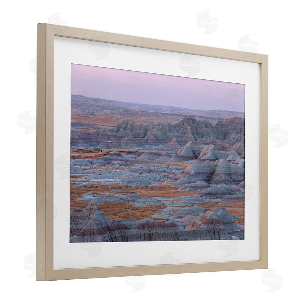 Lori Deiter Badlands Kaleidoscope Rocky Landscape Birch Framed Print Under Glass with White Mat Wall Art