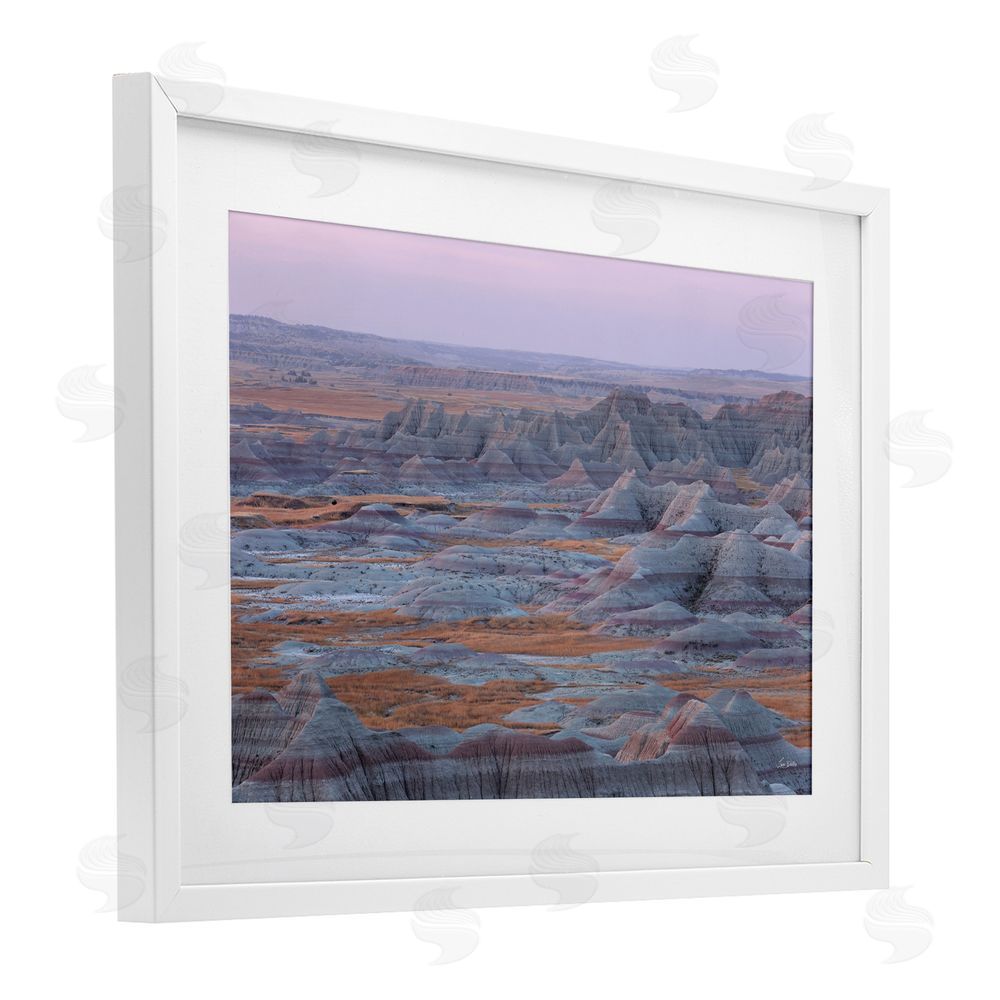 Lori Deiter Badlands Kaleidoscope Rocky Landscape White Framed Print Under Glass with Mat Wall Art