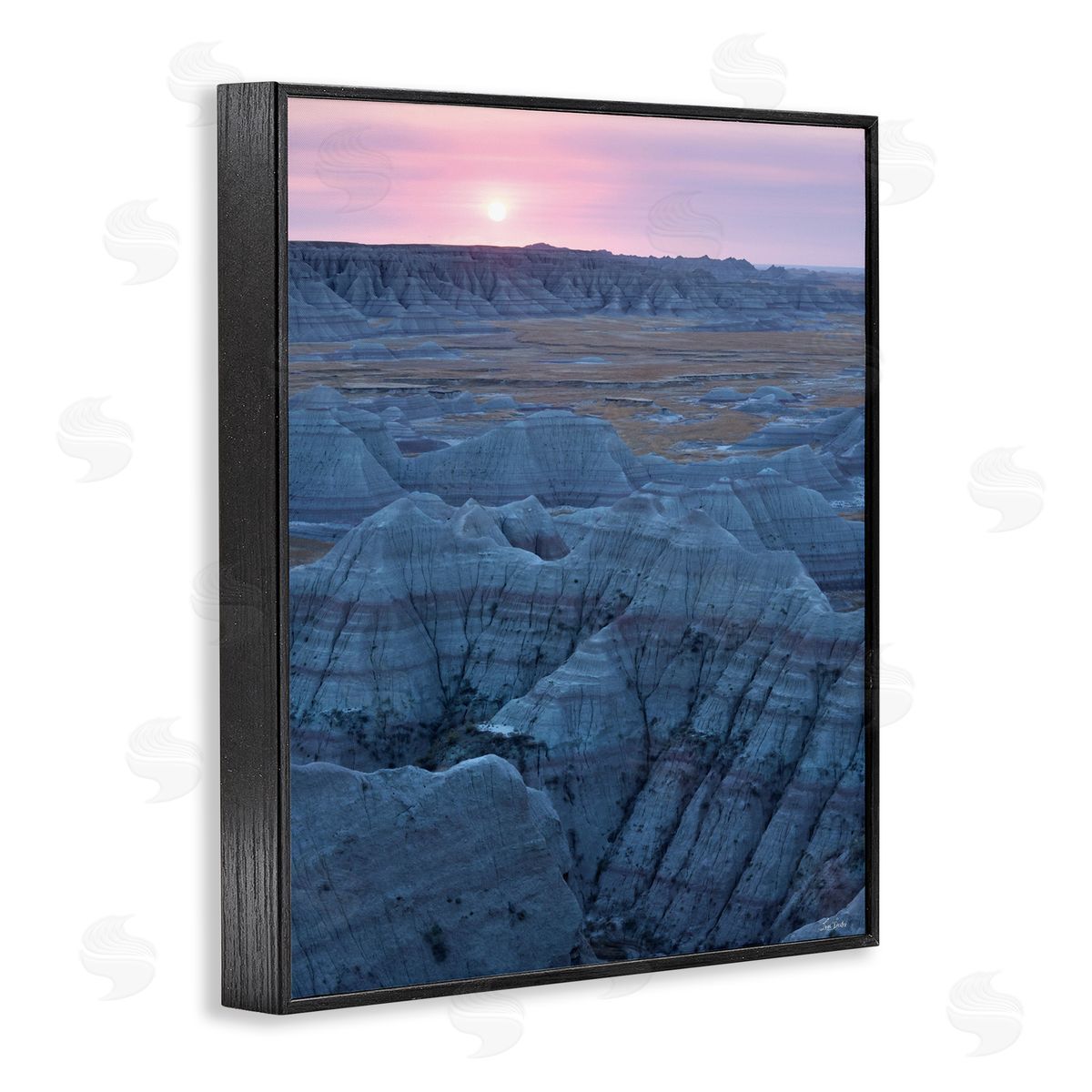 Lori Deiter Sunrise Symphony Cliffside Landscape Black Framed Giclee Wall Art Print