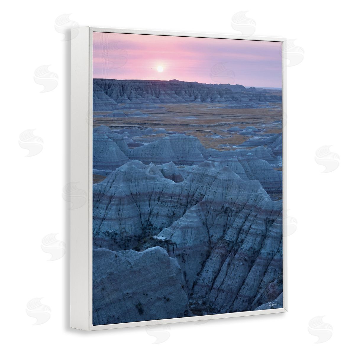 Lori Deiter Sunrise Symphony Cliffside Landscape White Framed Giclee Wall Art Print