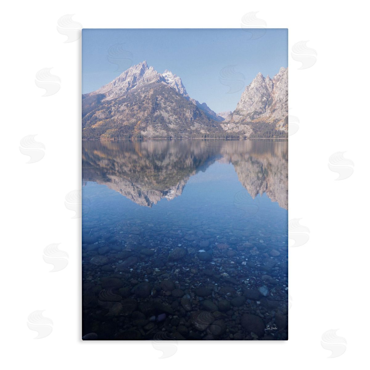 Lori Deiter Clear Water Reflection Landscape Canvas Wall Art Print