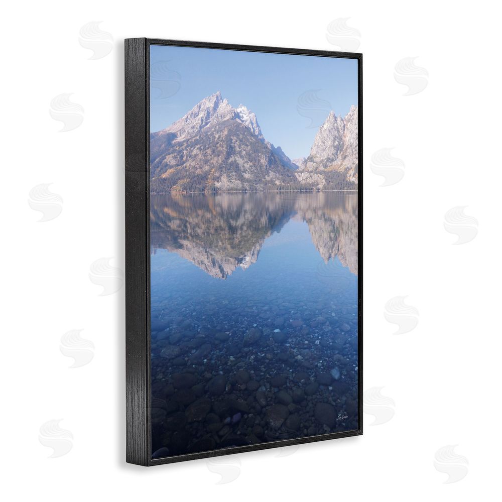 Lori Deiter Clear Water Reflection Landscape Black Framed Giclee Wall Art Print
